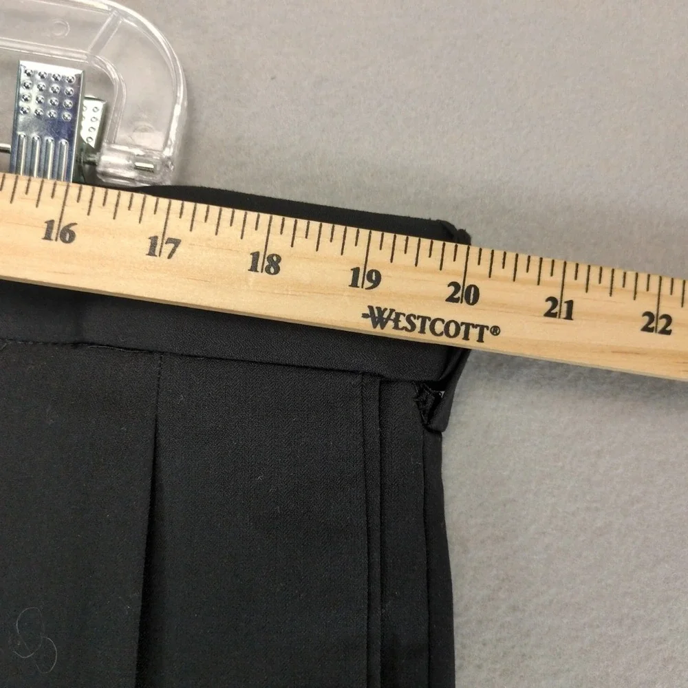 Stafford Black Pleated Dress Pants Mens 40x32 Classic Fit Cuffed Formal Business
